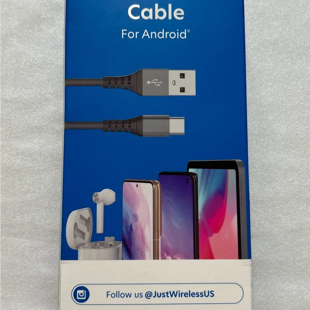 New 4 footISB-C Cable for Androids Just Wireless Lifetime Warranty NIB